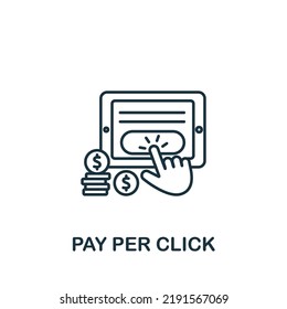 Pay Per Click icon. Line simple line Online Store icon for templates, web design and infographics