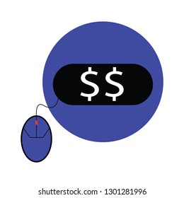 pay per click icon with mouse 
