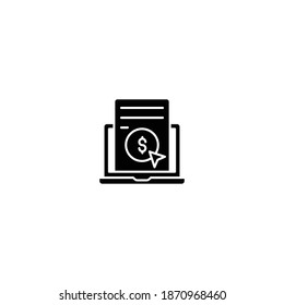 Pay per click icon. Online shopping vector icon. Electronic bill symbol. Internet marketing icon for your web site design, logo, app, UI. Vector illustration, EPS10.