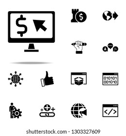pay per click icon. Seo & Development icons universal set for web and mobile
