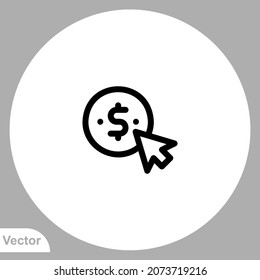 Pay per click icon sign vector,Symbol, logo illustration for web and mobile