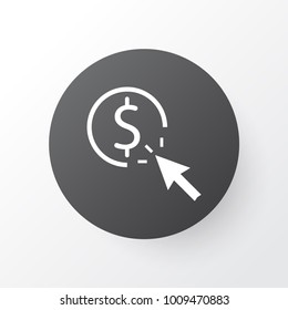 Pay per click icon symbol. Premium quality isolated PPC element in trendy style.