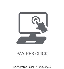 Pay per click icon. Trendy Pay per click logo concept on white background from e-commerce and payment collection. Suitable for use on web apps, mobile apps and print media.