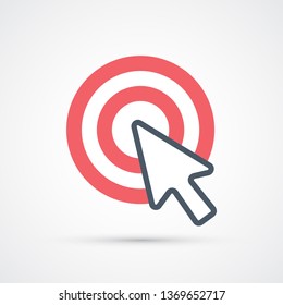 Pay per click icon trendy color seo internet marketing. Vector eps 10