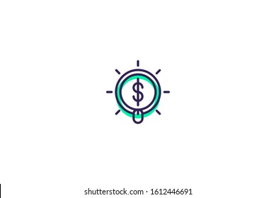 Pay per click icon in trendy flat style isolated on white background vector illustration