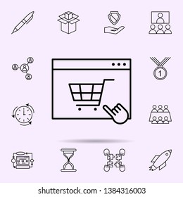 pay per click icon. Universal set of web mix for website design and development, app development