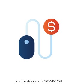 Pay Per Click icon in vector. Logotype