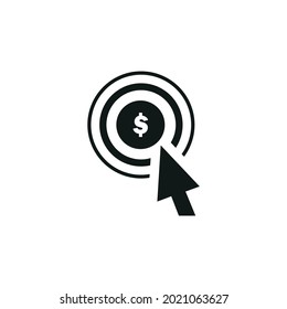 Ilustración del vector de icono de pago por clic