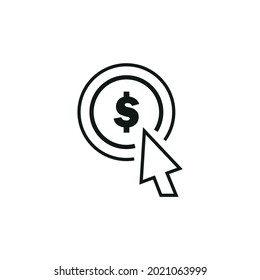 Pay per click icon, Pay per click vector illustration