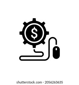 Icono de Pago por clic en vector. Logotipo
