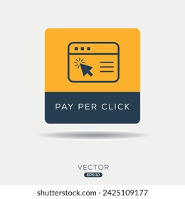 Pay per Click Icon, Vector sign.