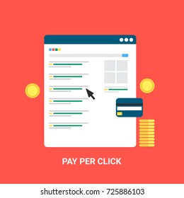 Pay per click icon vector