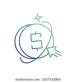 ícone de pagamento por clique com fundo branco vetor stock ilustração