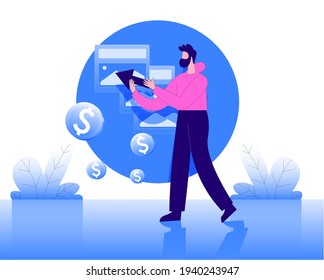 Pay per click illustration concept vector