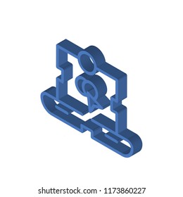 Pay per click isometric left top view 3D icon