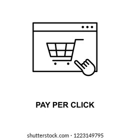 pay per click line icon