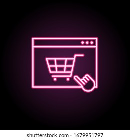 Icono de línea de pago por clic en fondo blanco