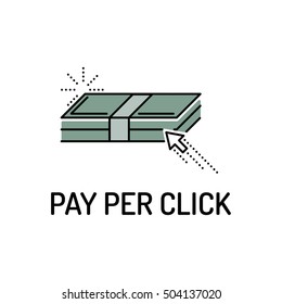 Pay Per Click Line Icon