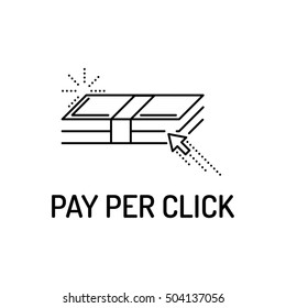 Pay Per Click Line Icon