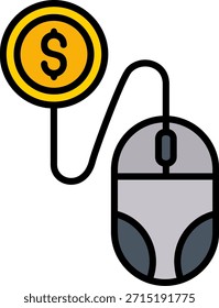 Pay Per Click Neues kreatives Vektorsymbol-Design