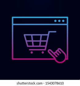 Pay per click nolan icon. Simple thin line, outline vector of web, mix icons for ui and ux, website or mobile application