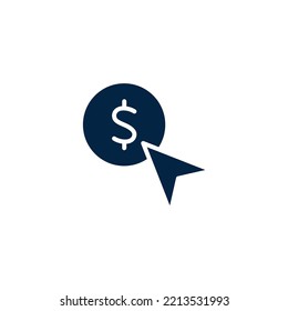 Icono de línea de escaneo de pago por clic. Ilustración de elemento simple. Diseño de símbolos de esquema de concepto de pago por clic.