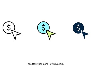 Pay Per Click scan line icon. Simple element illustration. Pay Per Click concept outline symbol design.