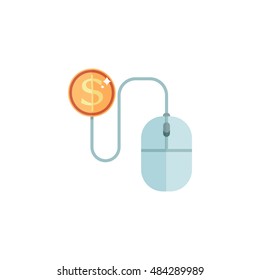 Pay per click, set up line icon. Pixel perfect fully editable colorful vector icon suitable for websites, info graphics and print media