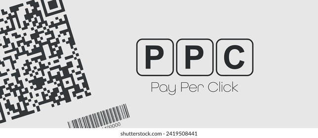 pay per click sign on white background