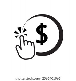 pay per click sign on white background
