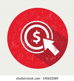 Pay per click symbol,vector