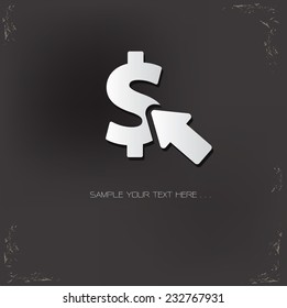 Pay per click symbol,vector