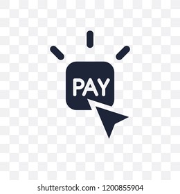 Pay per click transparent icon. Pay per click symbol design from Payment collection. Simple element vector illustration on transparent background.