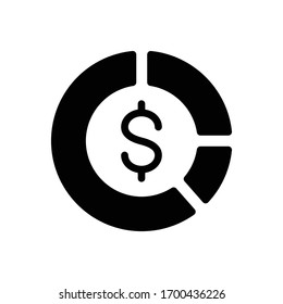 pay per click vector glyph flat icon 