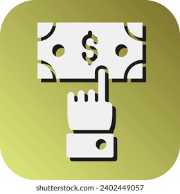 Pay Per Click  Vector Glyph Gradient Background Icon For Personal And Commercial Use.
