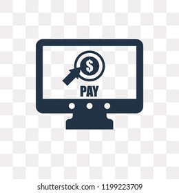 Pay per click vector icon isolated on transparent background, Pay per click transparency concept can be used web and mobile