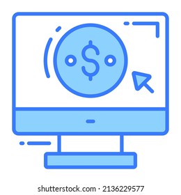 pay per click vector icon. Illustration for graphic and web design.