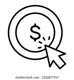 Pay per click vector icon in trendy style