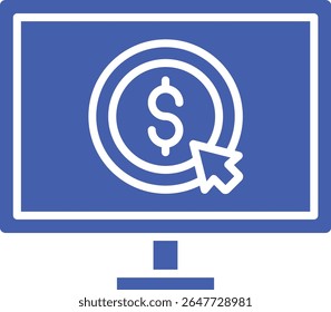 Icono de Vector de pago por Hacer clic. Se puede utilizar para aplicaciones de impresión, móviles y de Web.
