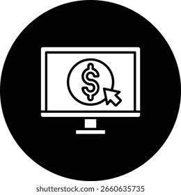Icono de Vector de pago por Hacer clic. Se puede utilizar para aplicaciones de impresión, móviles y de Web.