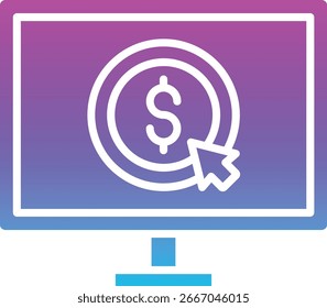 Pay Per Click vector icon. Can be used for printing, mobile and web applications.