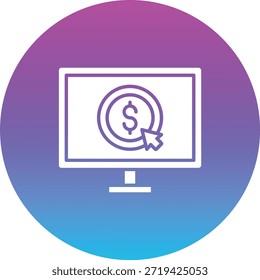 Icono de Vector de pago por Hacer clic. Se puede utilizar para aplicaciones de impresión, móviles y de Web.