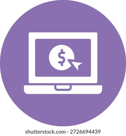 Ilustración de diseño de icono de Vector de pago por Hacer clic