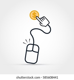 Pay per click vector illustration