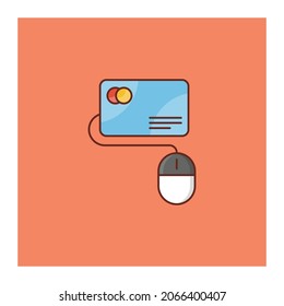 pay per Vector illustration on a transparent background. Premium quality symbols.Vector line flat color icon for concept and graphic design.