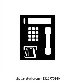 Pay Phone Icon Design Vector Art Illustration