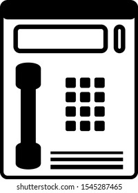 Pay Phone Icon Vector Illustration