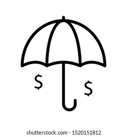 pay protection thin line vector icon