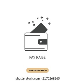 pay raise icons  symbol vector elements for infographic web