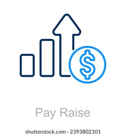 Pay Raise and payment icon concept